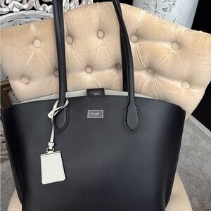 Kate Spade Suite Large Black leather tote bag